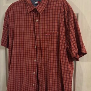 Tommy Hilfiger Men's Casual Red Checkered Shirt